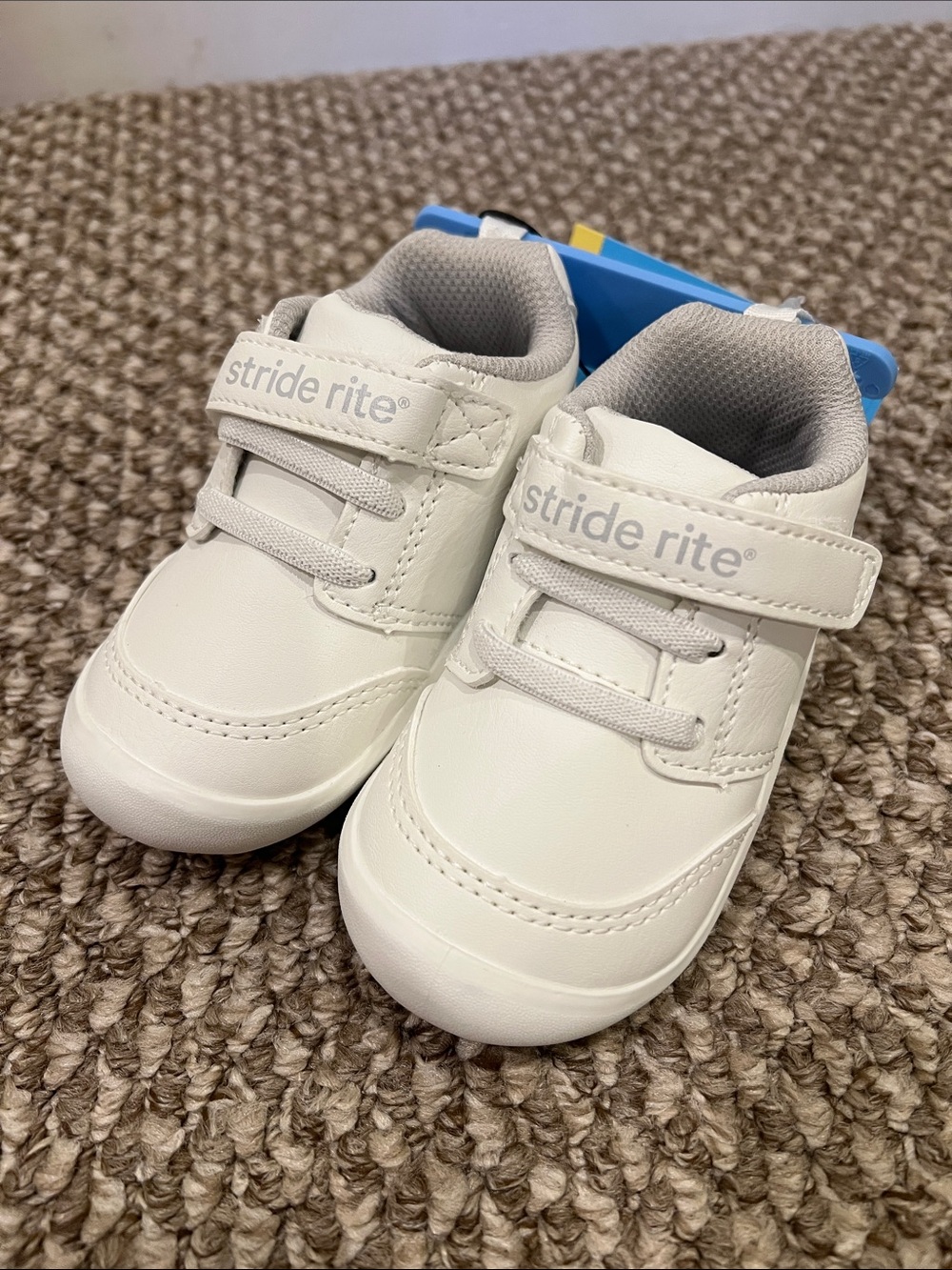 Stride Rite White Toddler Hook-and-Loop Sneakers